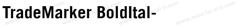 TradeMarker BoldItal字体转换